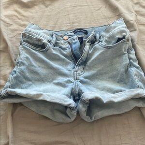 Calvin Klein Blue Jean Shorts High-Waisted Cuffed